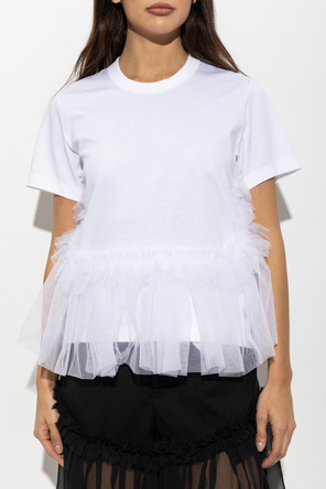 Comme des Garçons Noir Kei Ninomiya Tulle-trim top
