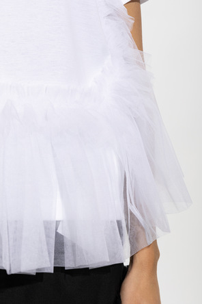 Comme des Garçons Noir Kei Ninomiya Tulle-trim top