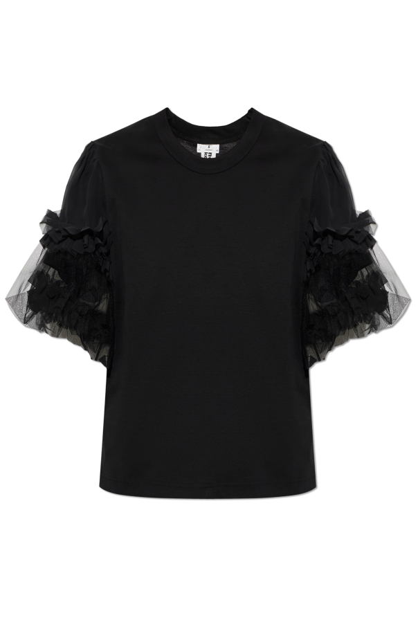 T-shirt with decorative ruffles od Comme des Garçons Noir Kei Ninomiya