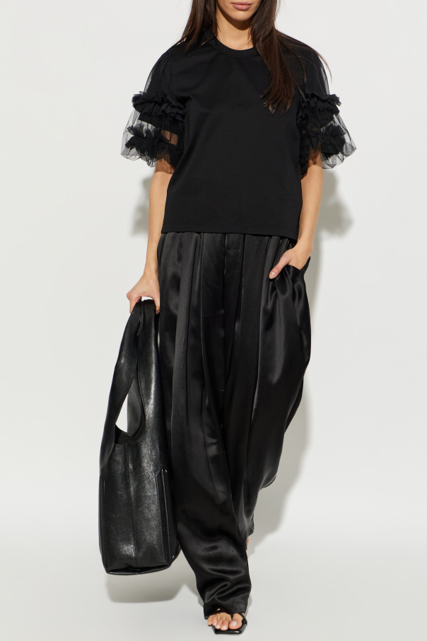 Comme des Garçons Noir Kei Ninomiya T-shirt with decorative ruffles