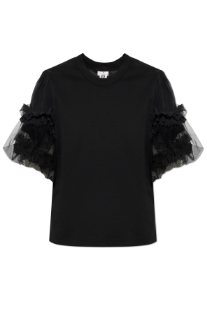 T-shirt with decorative ruffles