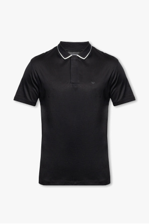 Emporio Armani logo-print long-sleeve polo shirt
