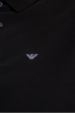 Emporio Armani Nike cropped stripe Camisa polo shirt in cream