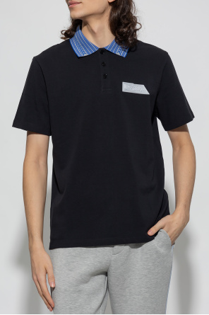 Emporio Armani open-collar linen polo shirt