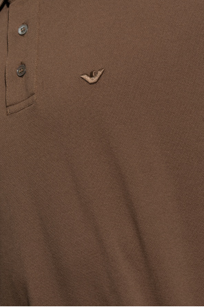 Emporio Armani Polo Ralph Lauren Golf double Gebreid tech sweatshirt met beerprint in gemêleerd lichtgrijs