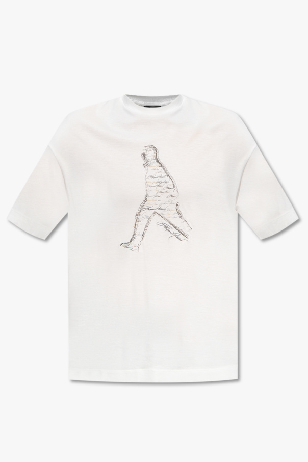 Emporio armani herringbone T-shirt with logo