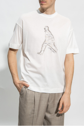Emporio armani herringbone T-shirt with logo