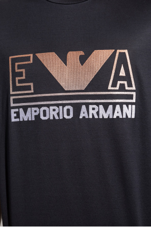 Emporio Armani Emporio Armani frayed fine-knit scarf Grau