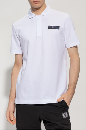 logo-embroidered cotton Sonrisa polo shirt White Sonrisa polo shirt with logo