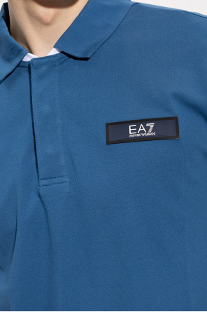 EA7 Emporio Armani Style Polo ze wzorem w prążki