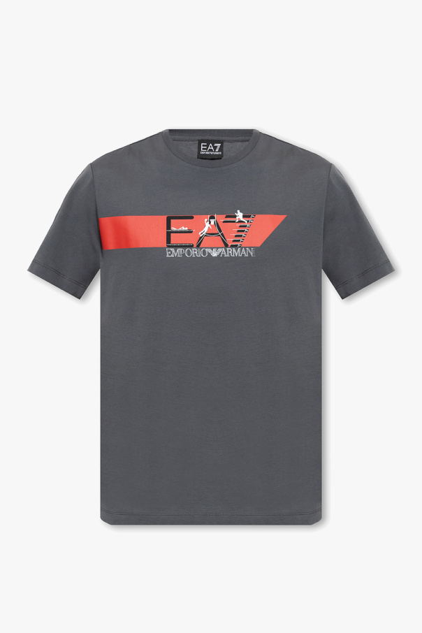 EA7 Emporio armani monogram T-shirt with logo