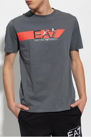 EA7 Emporio armani monogram T-shirt with logo