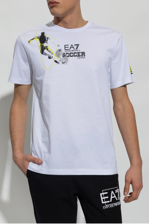 EA7 Emporio Armani Ea7 Emporio Armani T-Shirt mit V-Ausschnitt Weiß