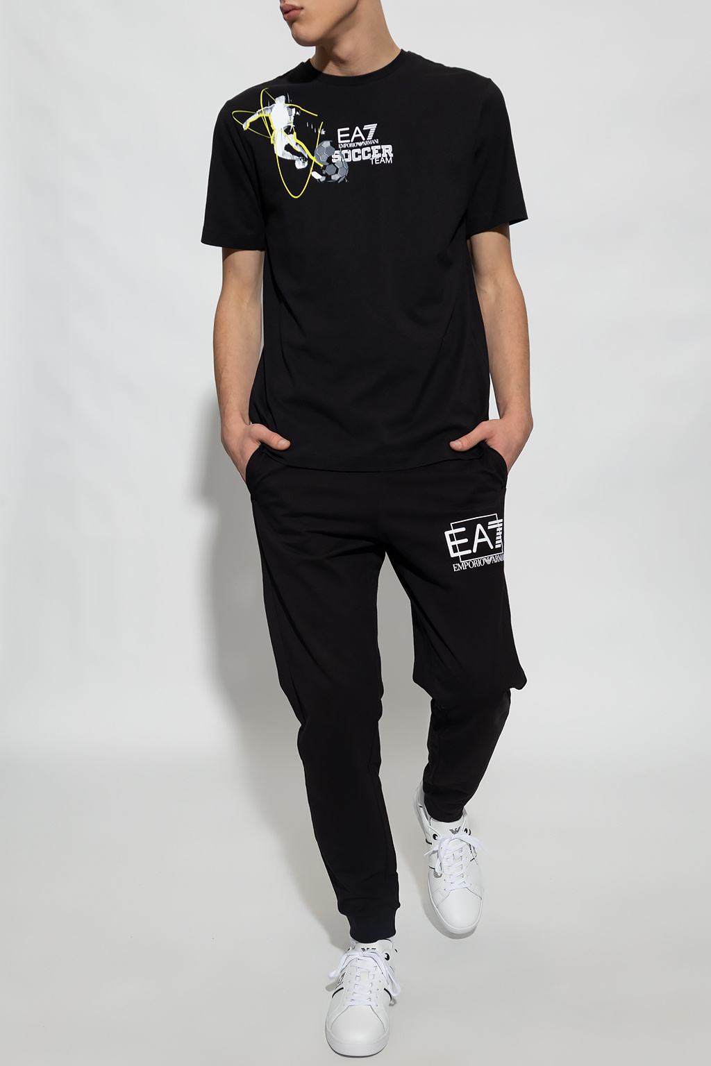EA7 Emporio waistband armani T-shirt with logo
