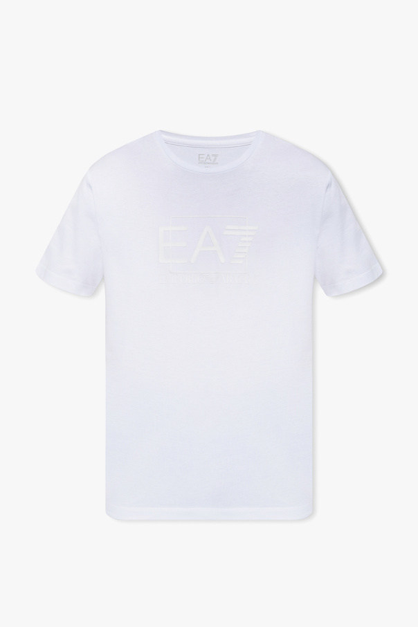 EA7 Emporio Armani Pack de 2 camisetas para estar en casa blancas con logo de Emporio Armani