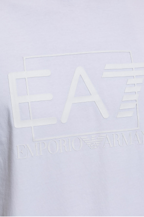 EA7 Emporio Armani Pack de 2 camisetas para estar en casa blancas con logo de Emporio Armani