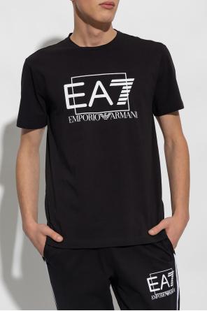 EA7 Emporio Armani Emporio Armani logo crew-neck T-shirt Blu
