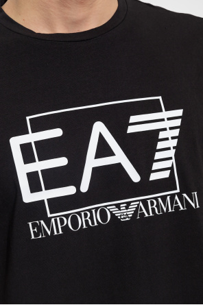 EA7 Emporio Armani Emporio Armani logo crew-neck T-shirt Blu