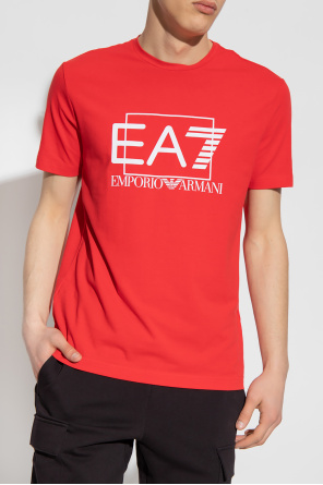 EA7 Emporio Armani logo-engraved Bawełniany t-shirt