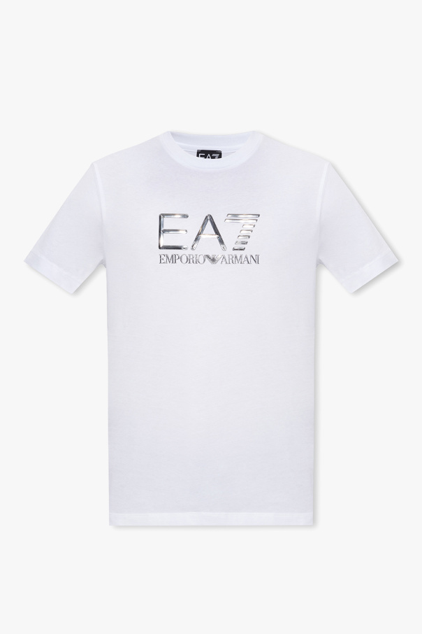 EA7 Emporio Armani Emporio Armani logo-embroidered T-shirt