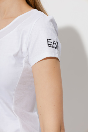 EA7 Emporio Armani Emporio Armani Kids TEEN metallic logo print T-shirt