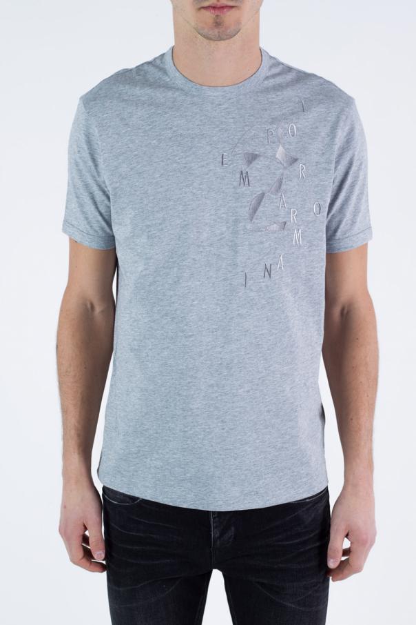 Emporio Armani Logo-embroidered T-shirt | Men's Clothing | Vitkac