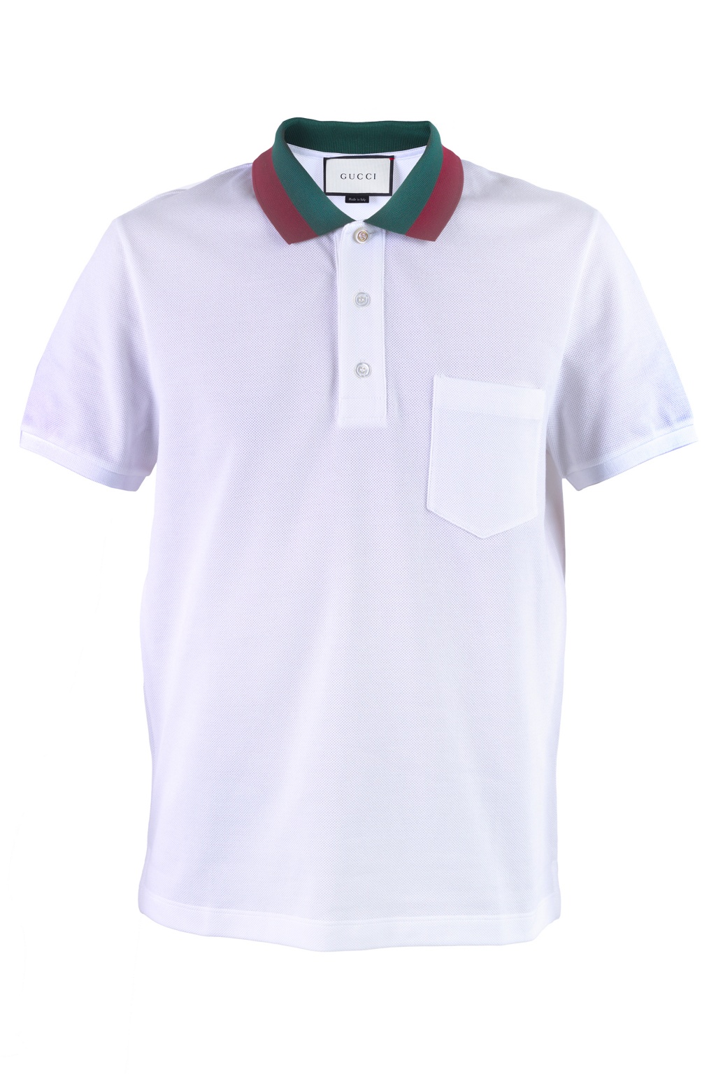 gucci polo green and red collar