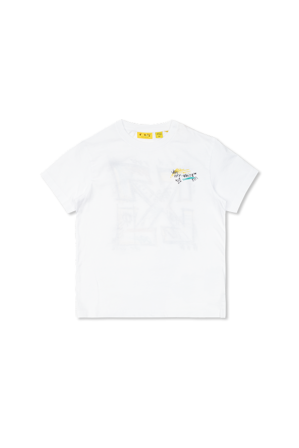 T-shirt with a colorful printed logo od Off-White Kids
