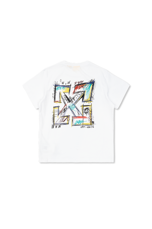 Off-White Kids T-shirt with a colorful printed logo