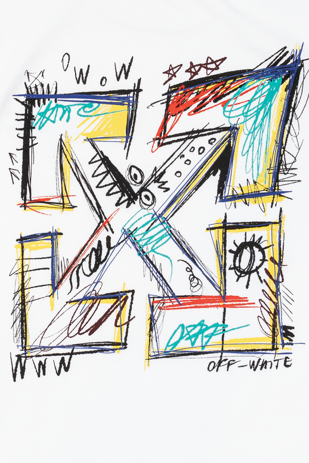 Off-White Kids T-shirt with a colorful printed logo