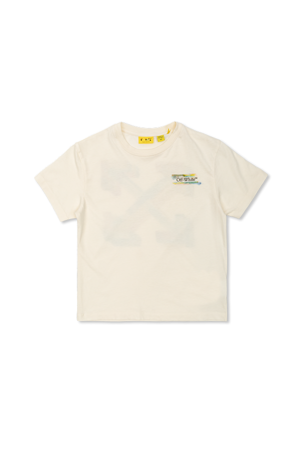 T-shirt with a colorful printed logo od Off-White Kids