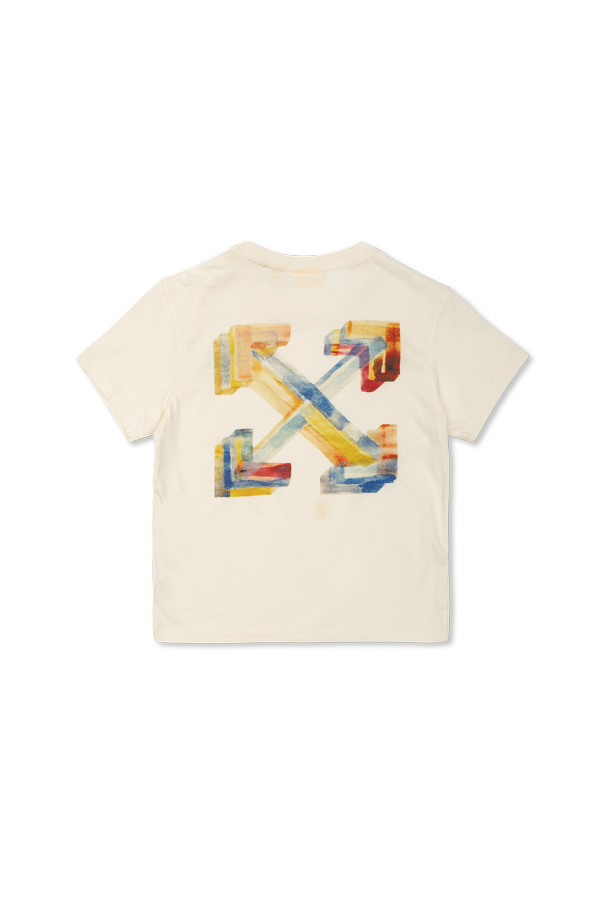 Off-White Kids T-Shirt mit bunt bedrucktem Logo