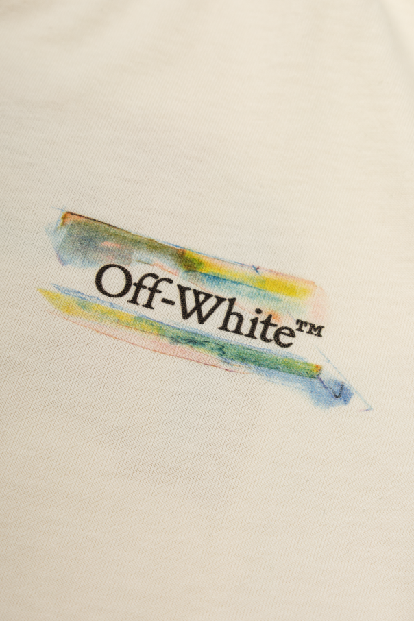 Off-White Kids T-Shirt mit bunt bedrucktem Logo