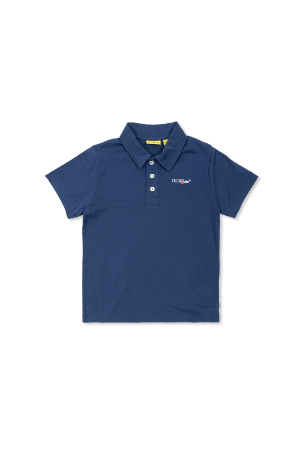 Polo shirt with printed logo od Off-White Kids