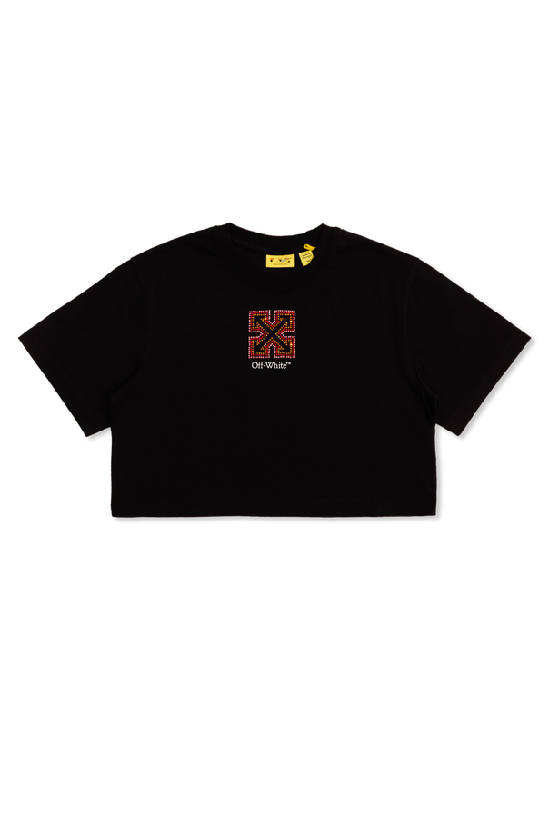 T-shirt with shimmering sequins od Off-White Kids