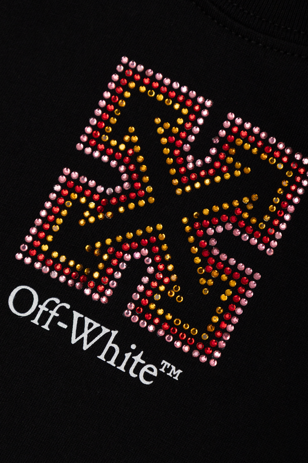 Off-White Kids T-Shirt mit glänzenden Pailletten