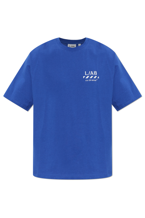 L/AB c/o Off-White Blue printed T-shirt