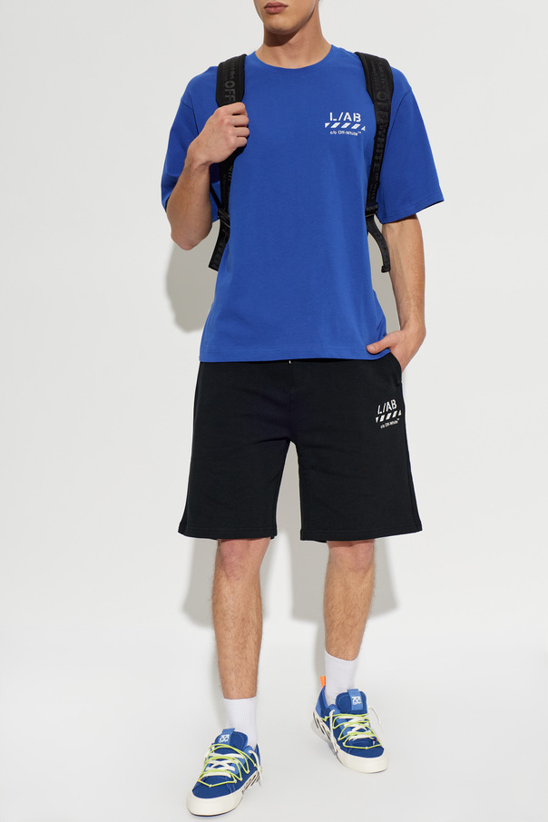L/AB c/o Off-White Blue printed T-shirt