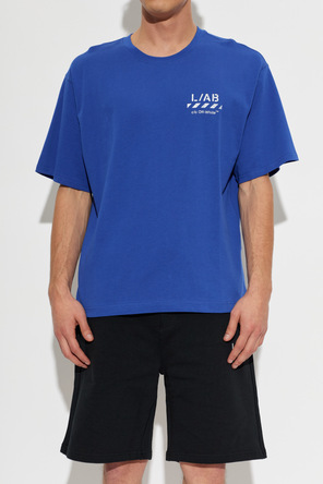 L/AB c/o Off-White Blue printed T-shirt