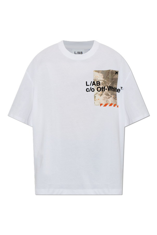 White logo T-shirt od L/AB c/o Off-White
