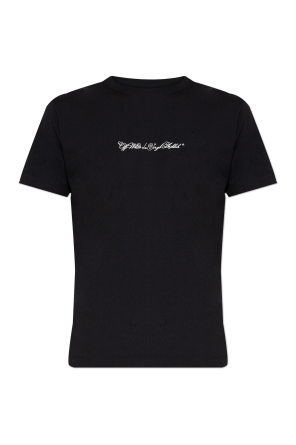 Camiseta con logo bordado