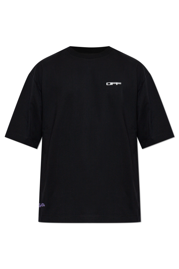 T-shirt with a colorfully printed logo od Off-White