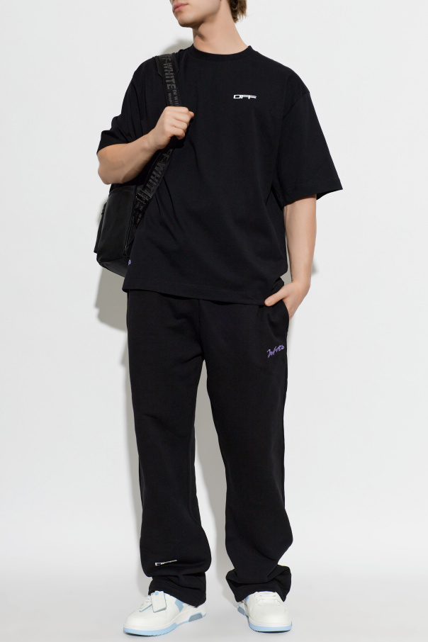 Off-White Tričko s farebne potlačeným logom