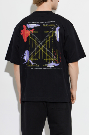 Off-White Tričko s farebne potlačeným logom