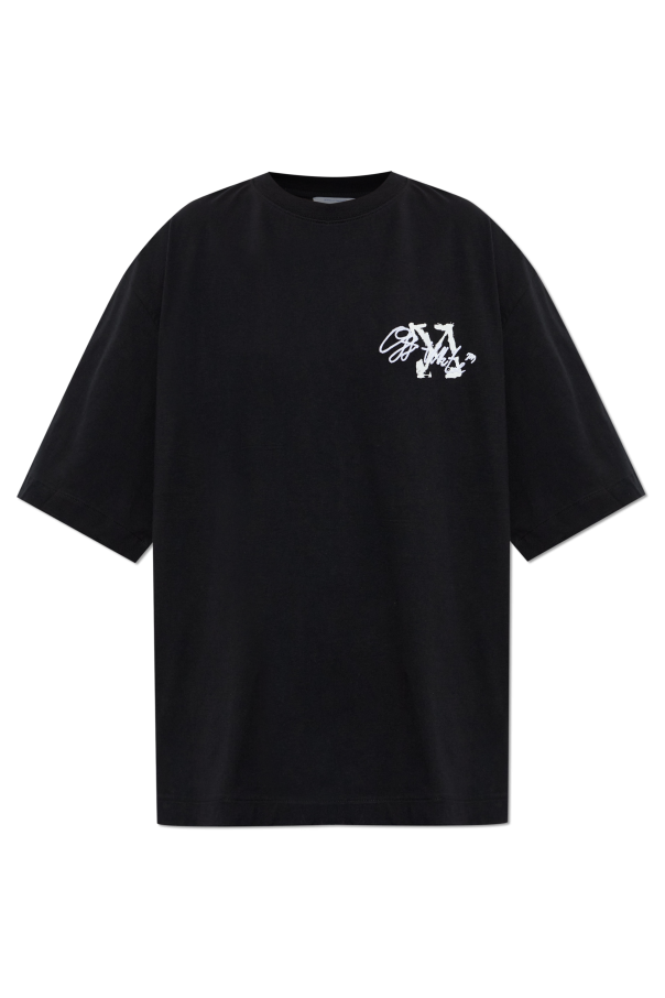 T-shirt with embroidered logo od Off-White