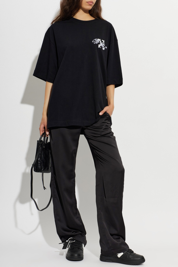 Off-White Camiseta con logo bordado