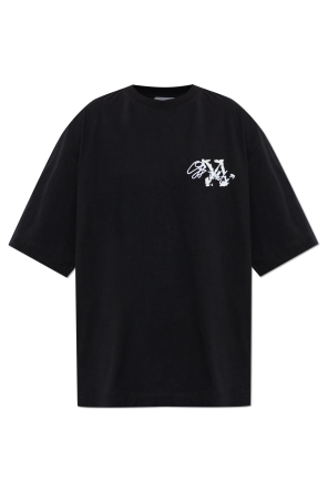 T-shirt with embroidered logo