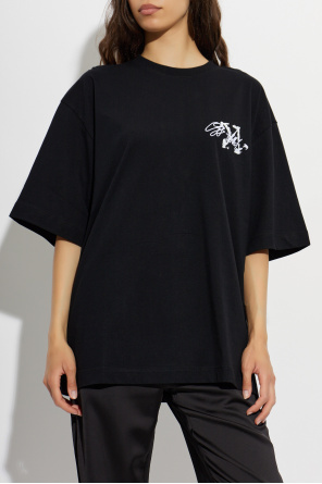Off-White Camiseta con logo bordado