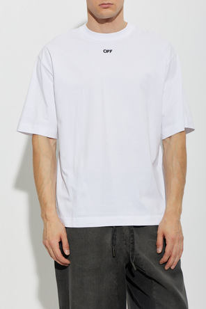 Off-White T-shirt with embroidered pattern