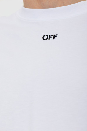 Off-White T-shirt with embroidered pattern